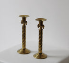 Bougeoirs Art déco vintage en laiton | Lot de 2