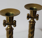 Bougeoirs Art déco vintage en laiton | Lot de 2