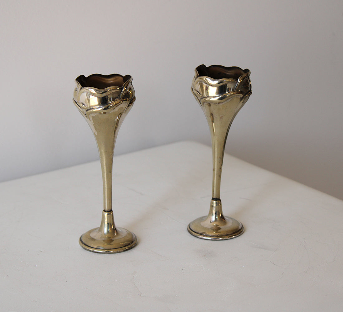 Vases à bourgeons Art Nouveau vintage | Lot de 2