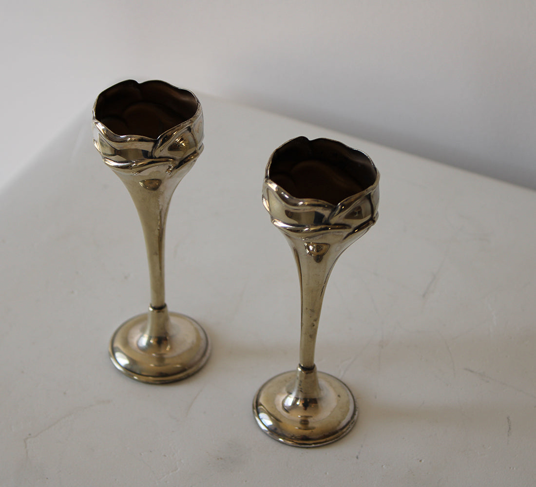 Vases à bourgeons Art Nouveau vintage | Lot de 2