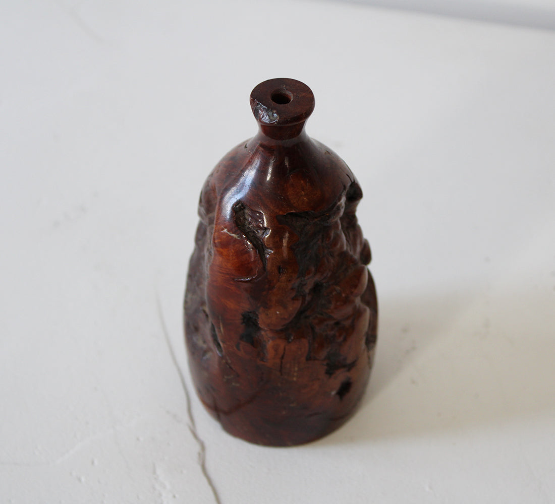 Vase vintage en bois de ronce