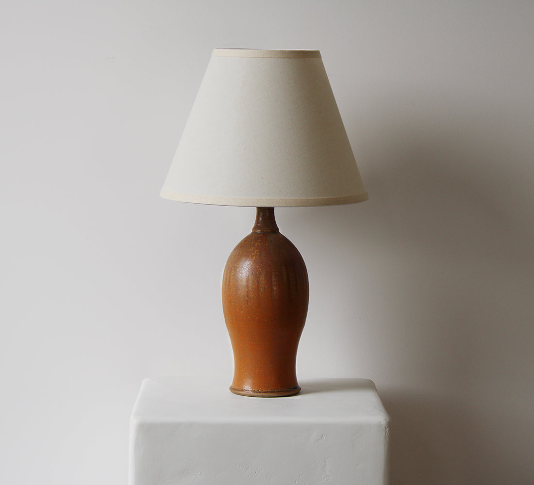 Lampe de table en céramique, grès marron