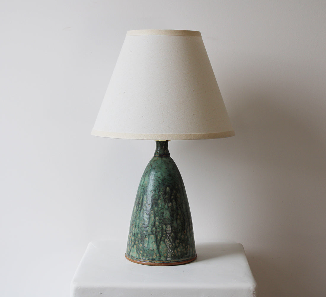 Lampe de table en céramique, grès vert