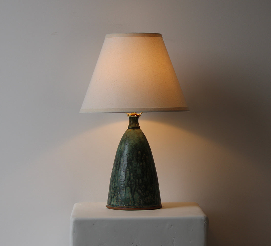 Lampe de table en céramique, grès vert
