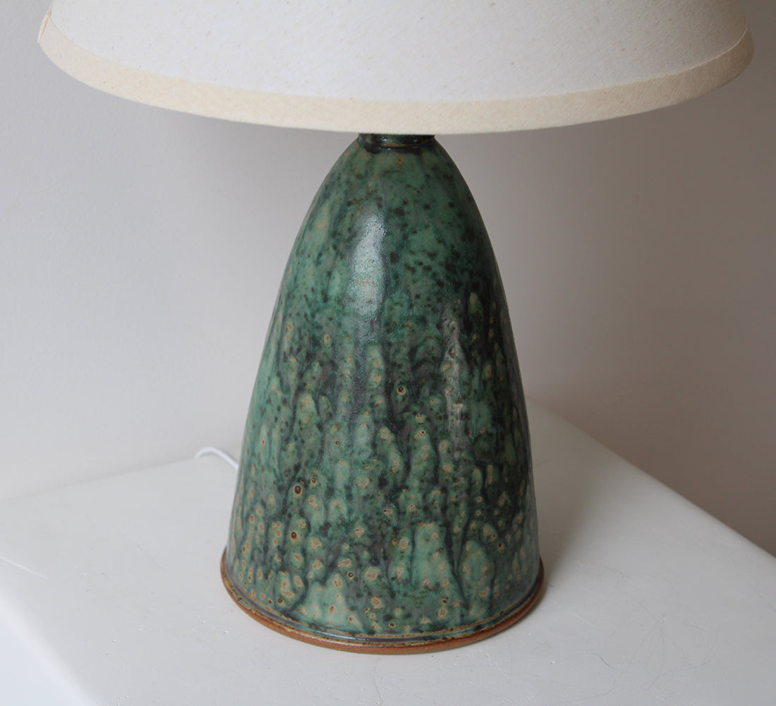 Lampe de table en céramique, grès vert