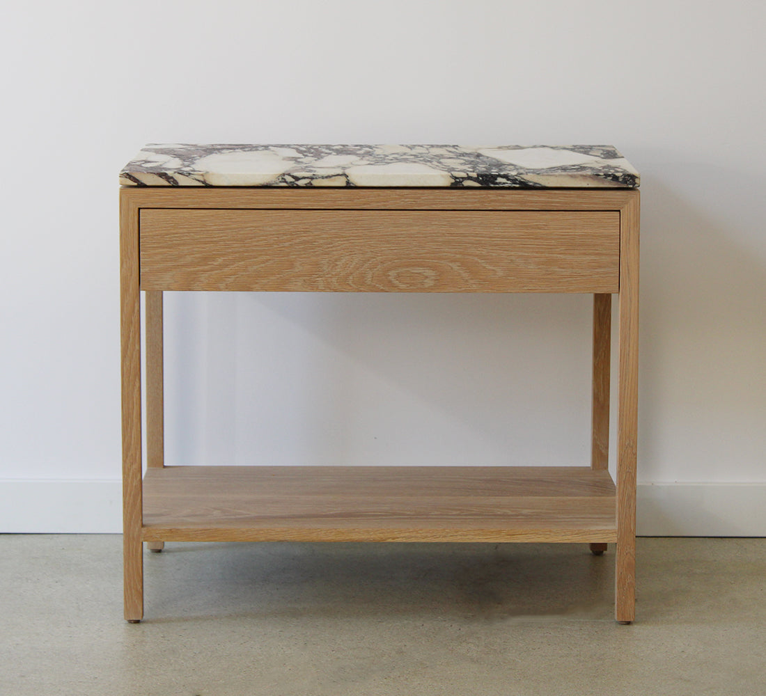 Table de chevet Davis, plateau en marbre 