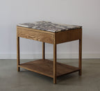 Table de chevet Davis, plateau en marbre 
