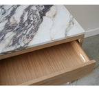 Table de chevet Davis, plateau en marbre 