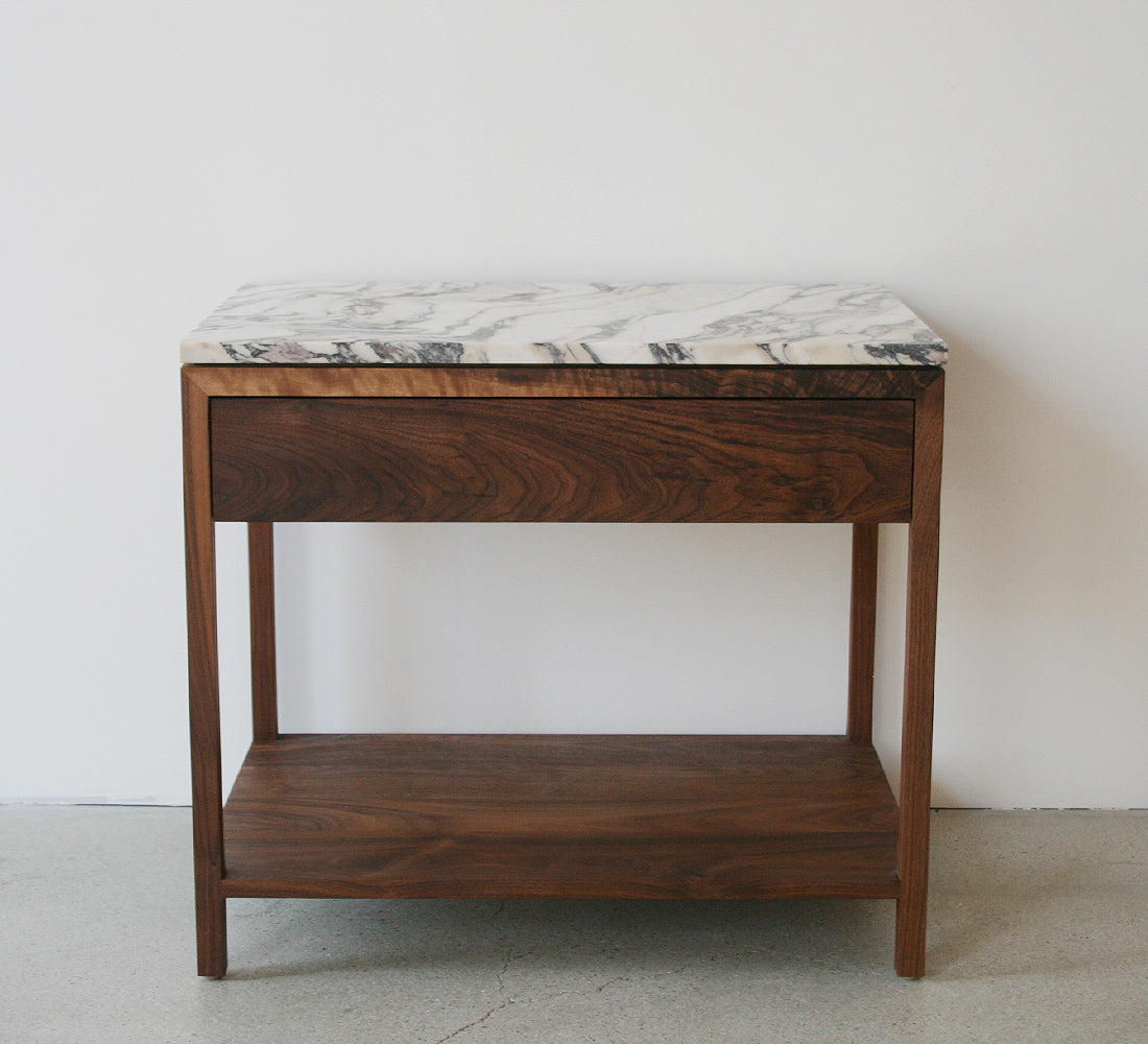 Table de chevet Davis, plateau en marbre 