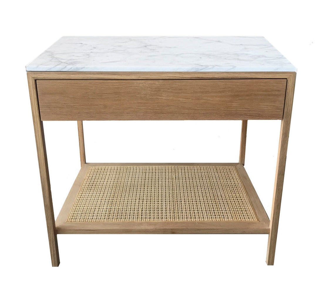 Table de chevet Davis, plateau en marbre 