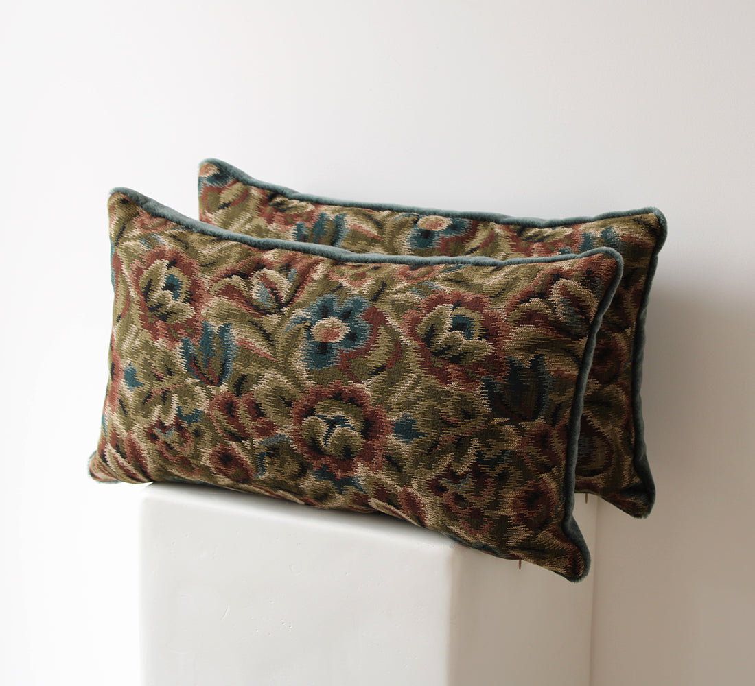 Coussin Jacquard Français Vintage