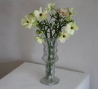 Vase en verre artistique froissé vintage