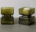 Bougeoir vert olive