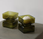 Bougeoir vert olive