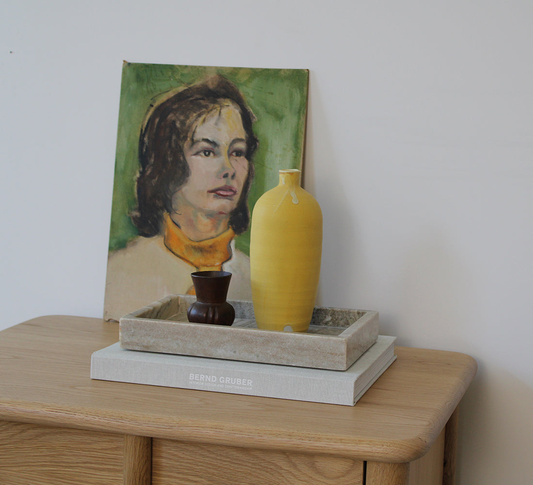 Vase jaune mat