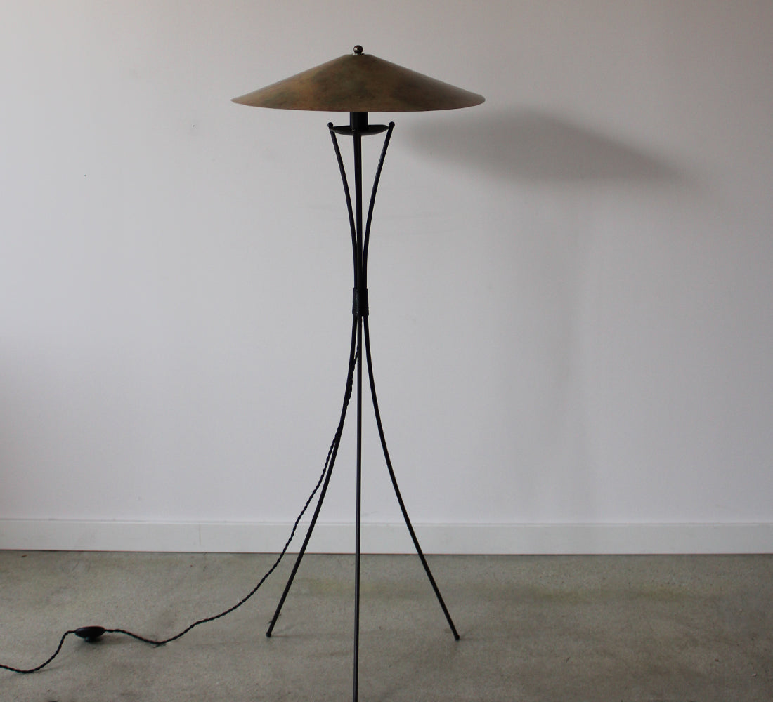 Lampadaire vintage en métal