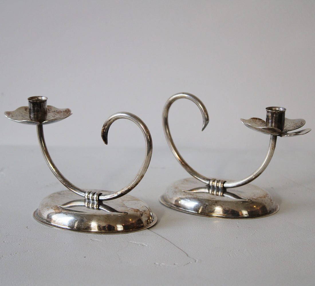 Bougeoirs vintage Clover | Lot de 2