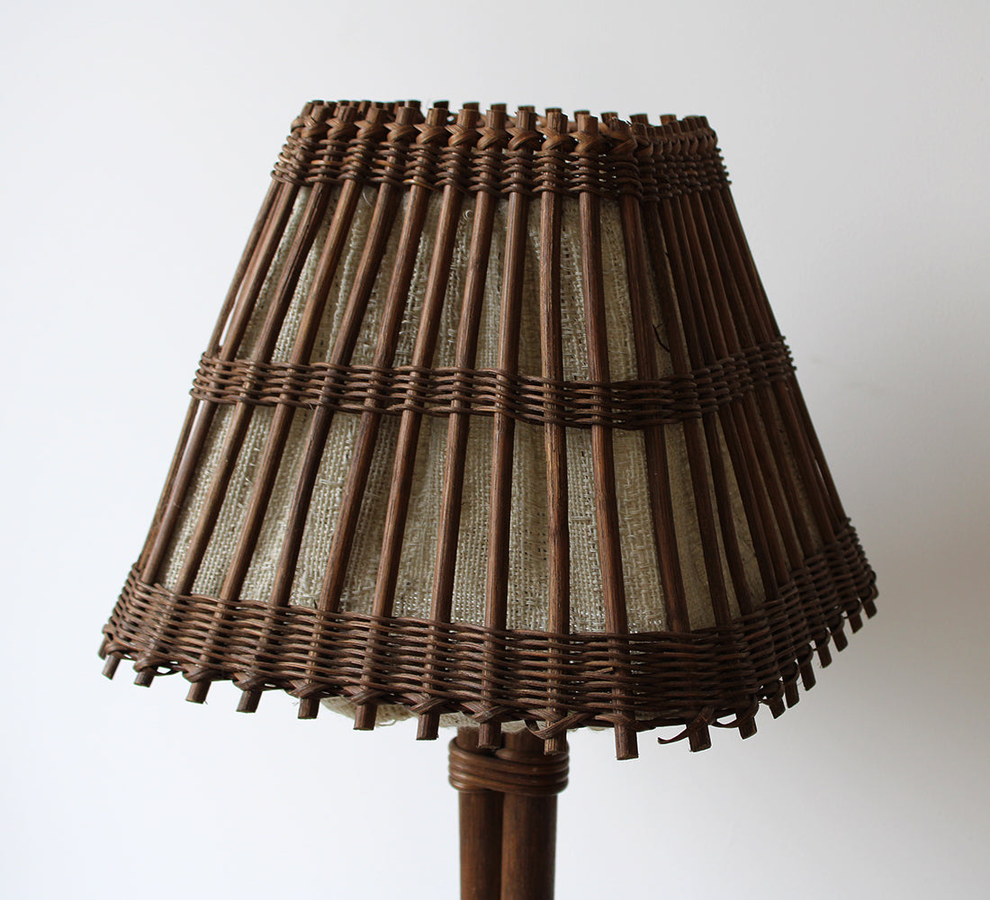 Lampe de table vintage en bambou