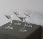 Verres à martini à pied courbé | Lot de quatre