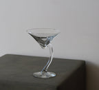 Verres à martini à pied courbé | Lot de quatre